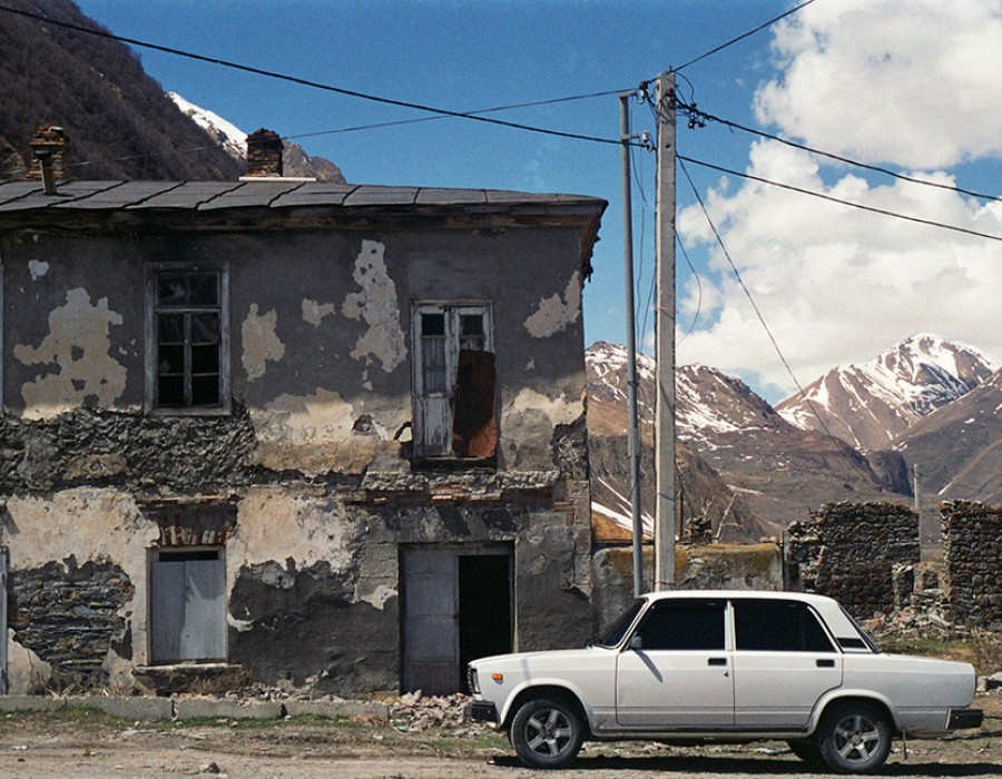 Kazbegi, Georgie, avril 2012