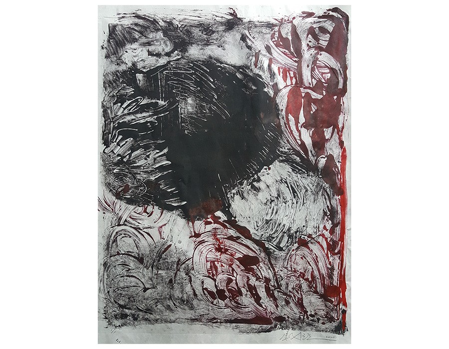 Yu Jen-chih, Untitled, 2020, monotype, 50 x 40 cm